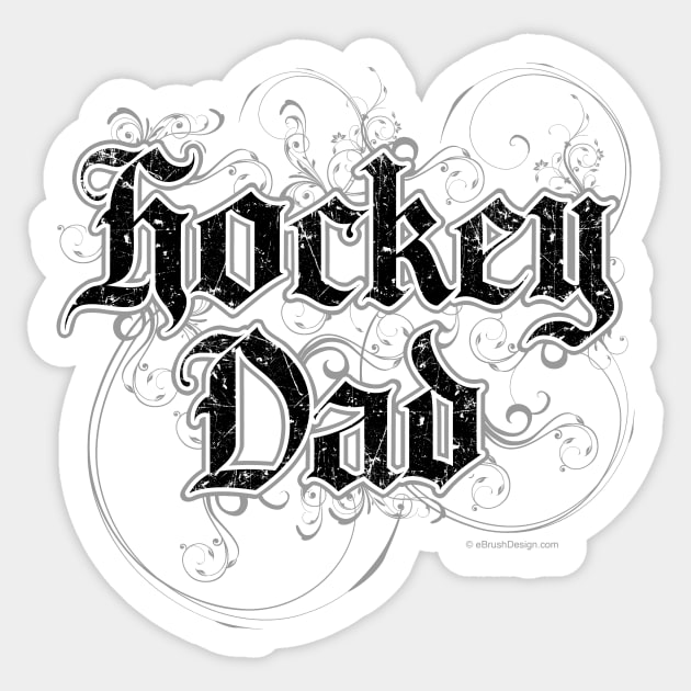 Hockey Dad - hockey parent Sticker by eBrushDesign